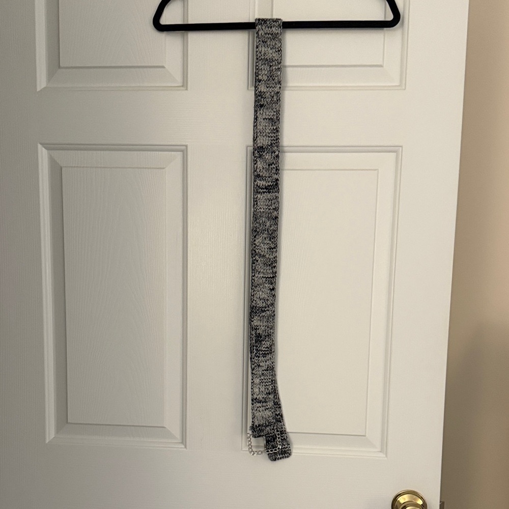 Gray Knit Sweater Belt